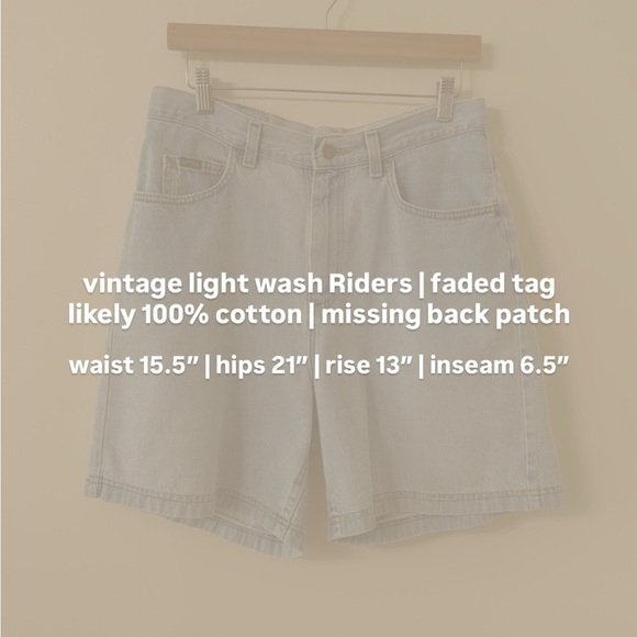 vintage lightwash RIDERS denim shorts - Picture 6 of 8